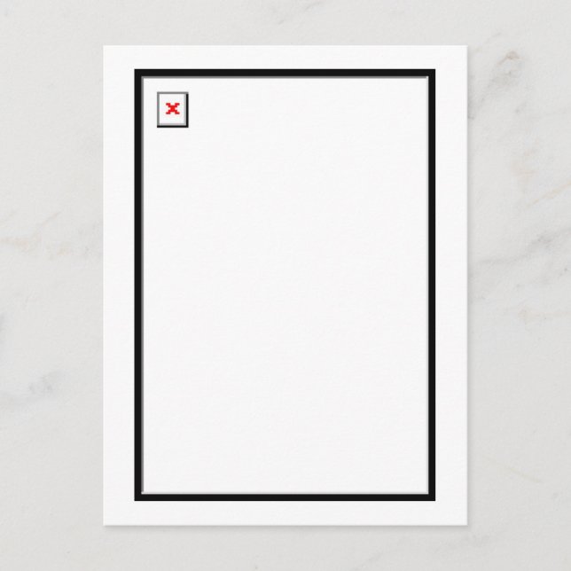 Broken Image Postcard (Front)