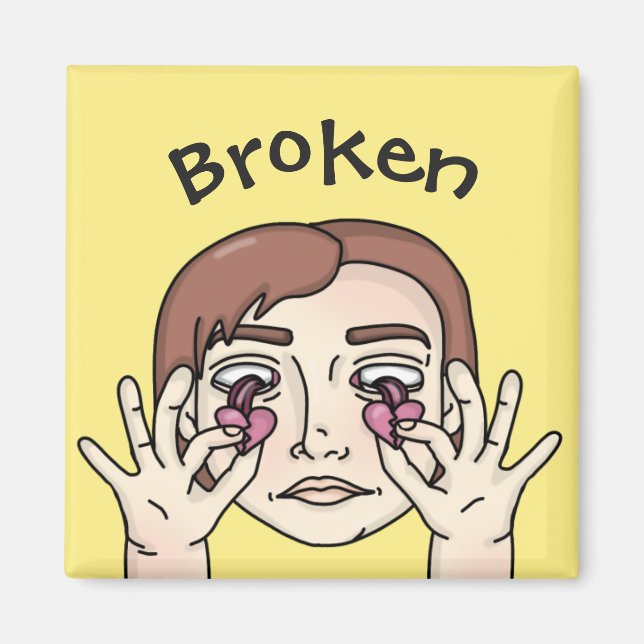 broken in love magnet (Front)