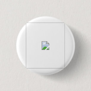 Broken Internet Image Icon 3 Cm Round Badge