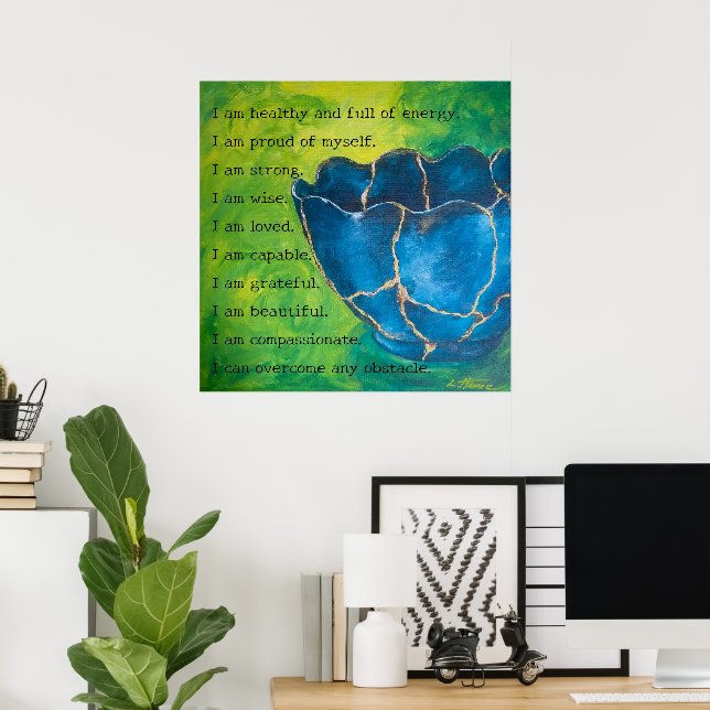 "Broken into Beauty" Affirmation Poster (Matte) (Home Office)