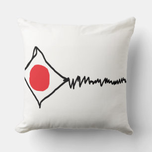 "Broken Kite White" Throw Pillow