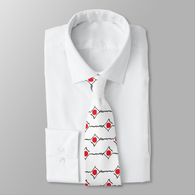 "Broken Kite White" Tie (Tied)