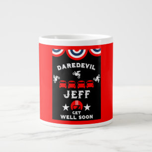 Broken Leg Clumsy Person Get Well Large Coffee Mug