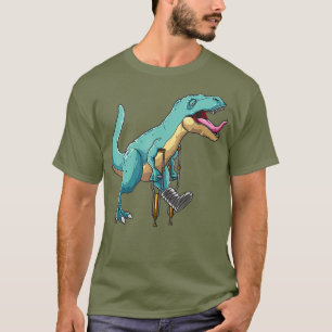 Broken Leg Dinosaur Cute Dino Bone Injury Funny T-Shirt