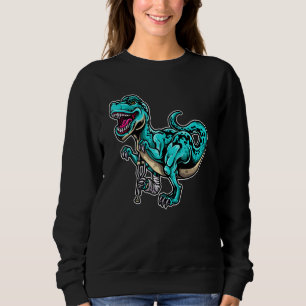 Broken Leg Dinosaur Cute Dino Bone Injury Patient Sweatshirt