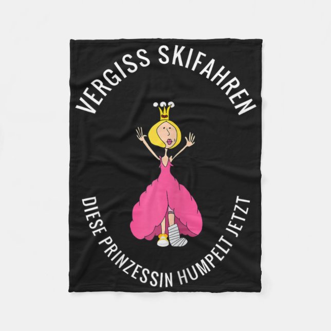 Broken Leg  Fleece Blanket (Front)