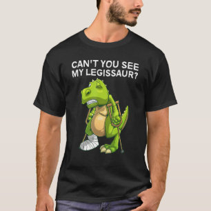 Broken Leg For Kids Dino Broke Ankle Foot T-Shirt