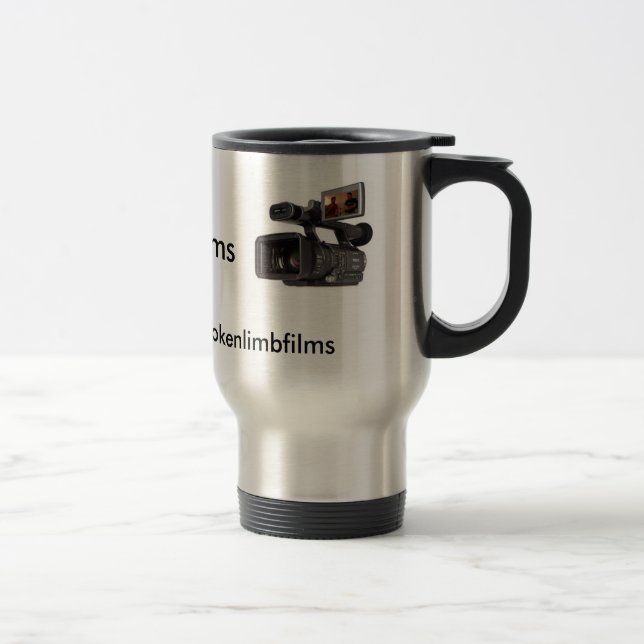 Broken Limb Films Silver Travel Mug (Right)
