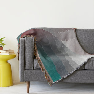 Broken mosaic throw blanket
