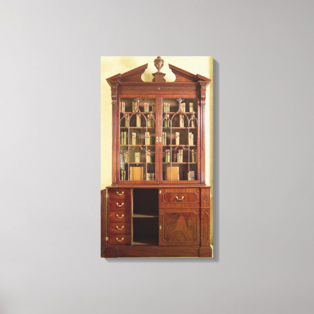 Broken pedimented bureau bookcase canvas print (Front)