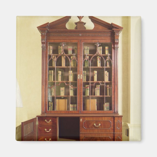 Broken pedimented bureau bookcase magnet (Front)