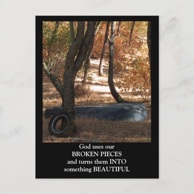 Broken Pieces Rowboat Postcard (Front)