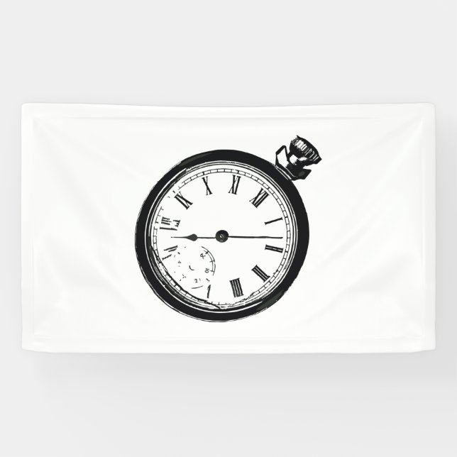 Broken Pocket Watch Banner (Horizontal)
