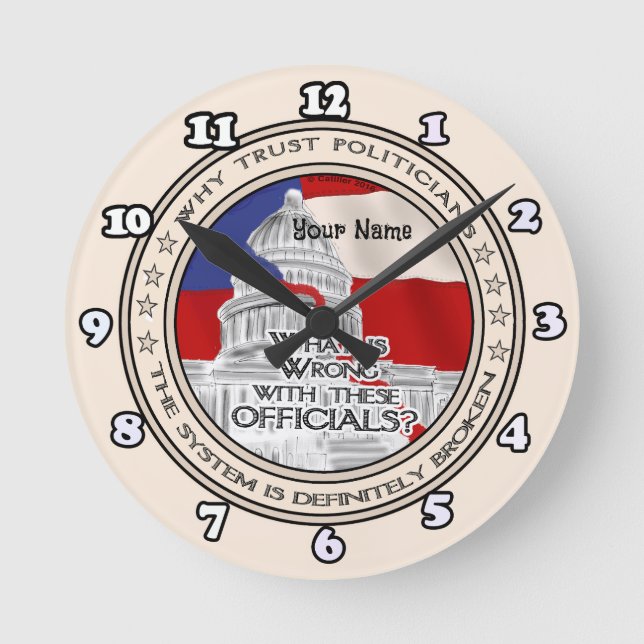 Broken Political System Clock (Front)