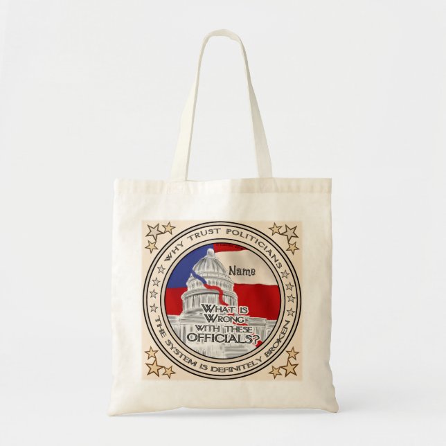 Broken Political System Tote Bag (Front)