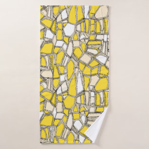BROKEN POP lemon Bath Towel