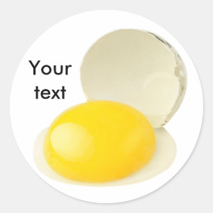 Broken quail egg classic round sticker
