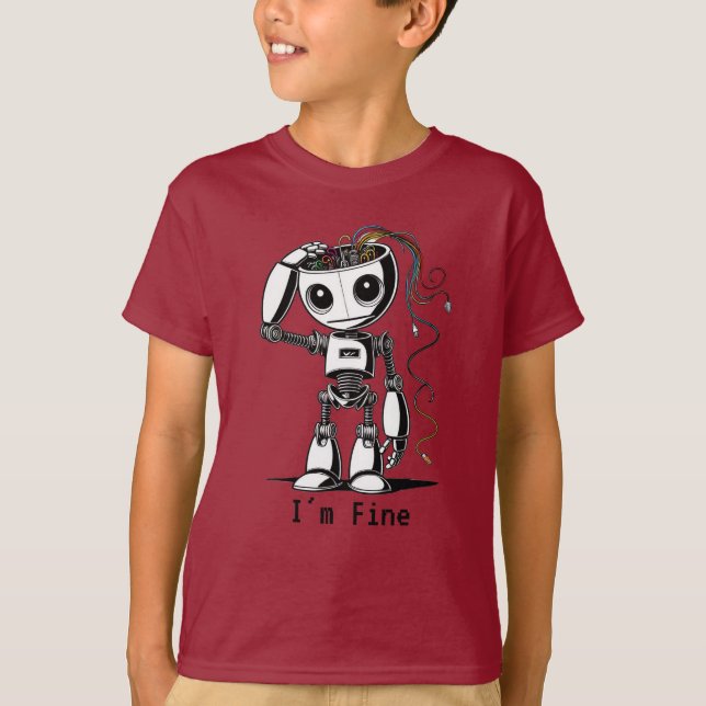 Broken Robot – I’m Fine T-Shirt (Front)