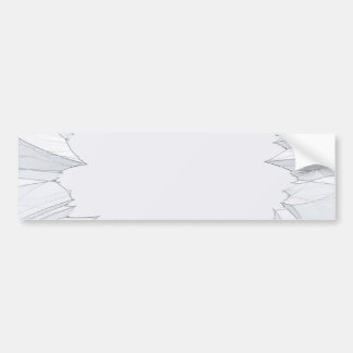 Broken Shattered Glass Bumper Sticker