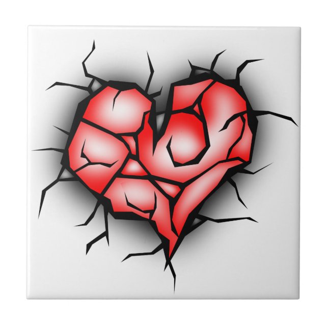 Broken & Shattered Heart Tile (Front)