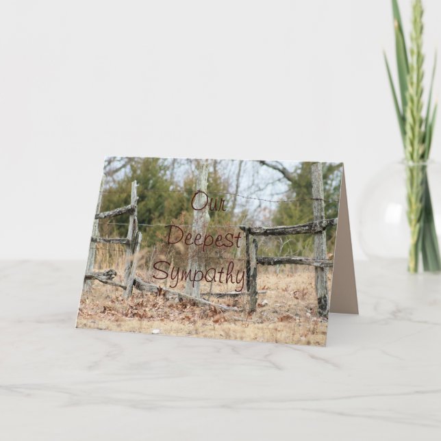 Broken Split Rail Fence- customise any occasion Card (Front)