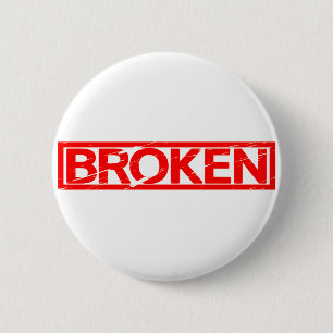 Broken Stamp 6 Cm Round Badge