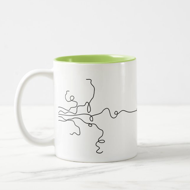Broken Strings Two-Tone Coffee Mug (Left)