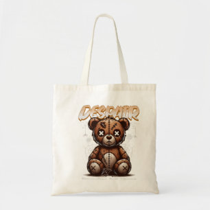 Broken Teddy Tote Bag – Struggling but Strong