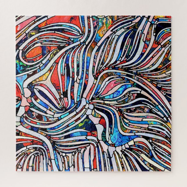 Broken Textures: Stained Glass Unity Jigsaw Puzzle (Vertical)