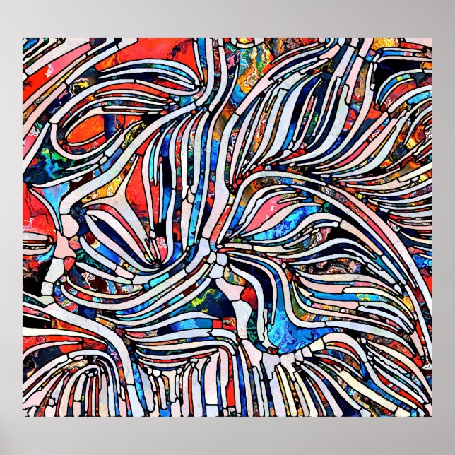 Broken Textures: Stained Glass Unity Poster (Front)