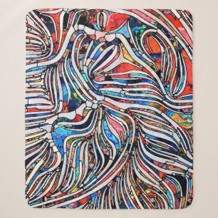 Broken Textures: Stained Glass Unity Sherpa Blanket