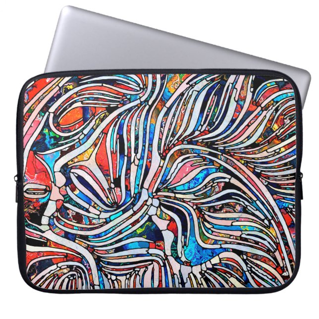 Broken Textures. Unity of Stained Glass series. Ab Laptop Sleeve (Front)
