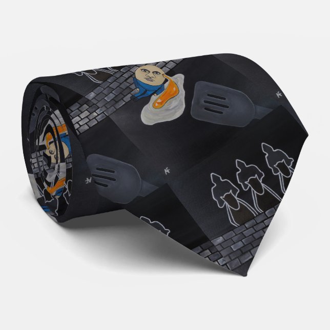 Broken Then Fried Painting by Alfred Fox Tie (Rolled)
