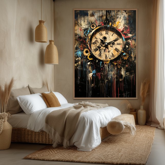 Broken Time Contemporary Expressionist Artwork Canvas Print (Creator Uploaded)