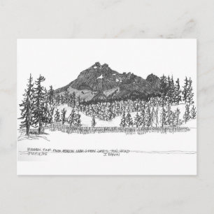 Broken Top from meadow near Green Lakes trailhead Postcard