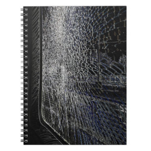 broken train window spiral notebook
