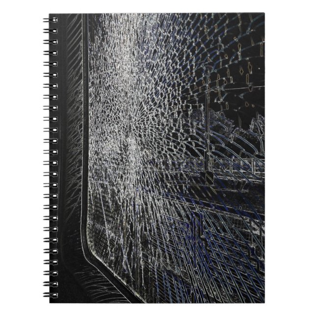 broken train window spiral notebook (Front)