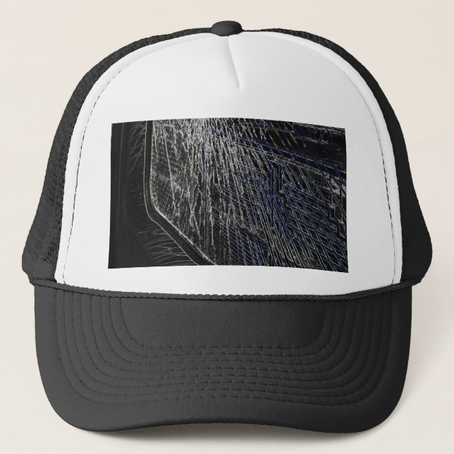 broken train window trucker hat (Front)