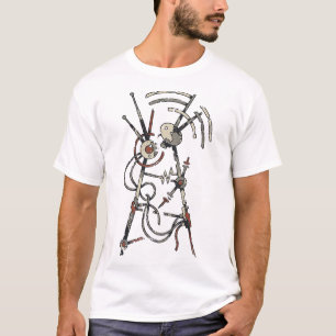 Broken Transmission Abstract Signal Graphic T-Shirt