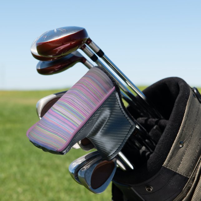 Broken TV screen Rainbow stripe Golf Head Cover (In Situ)