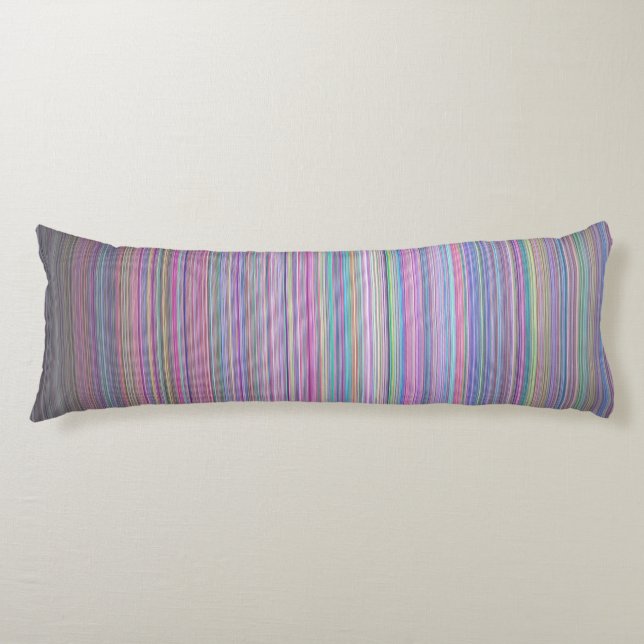 Broken TV Screen Test Pattern Body Cushion (Front)