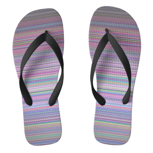 Broken TV Screen Test Pattern Jandals (Footbed)