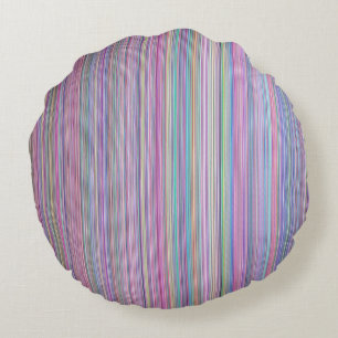 Broken TV Screen Test Pattern Round Cushion