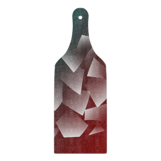 broken white on teal burgundy cutting board (Front)