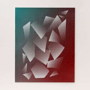 broken white on teal burgundy jigsaw puzzle