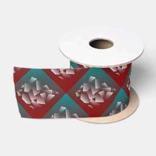 broken white on teal burgundy satin ribbon