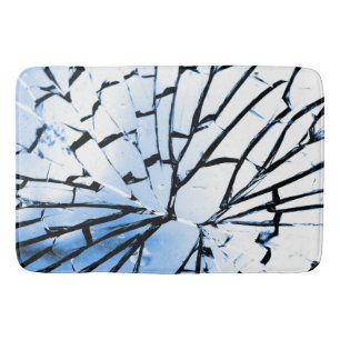 broken window bath mat