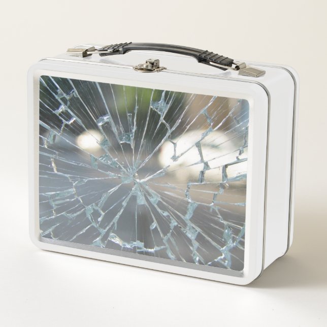 broken window metal lunch box (Front)