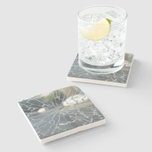 broken window stone coaster