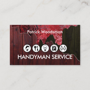 Broken Wood Fences Dirty Brick Wall Business Card